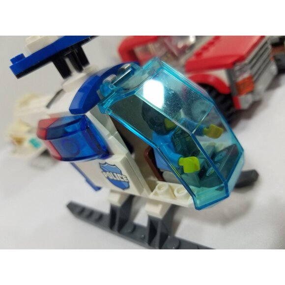 Mixed Lot Lego vehicles 4 Cars Jurassic Park Jeep Red Truck Squid Helicopter - Picture 10 of 13